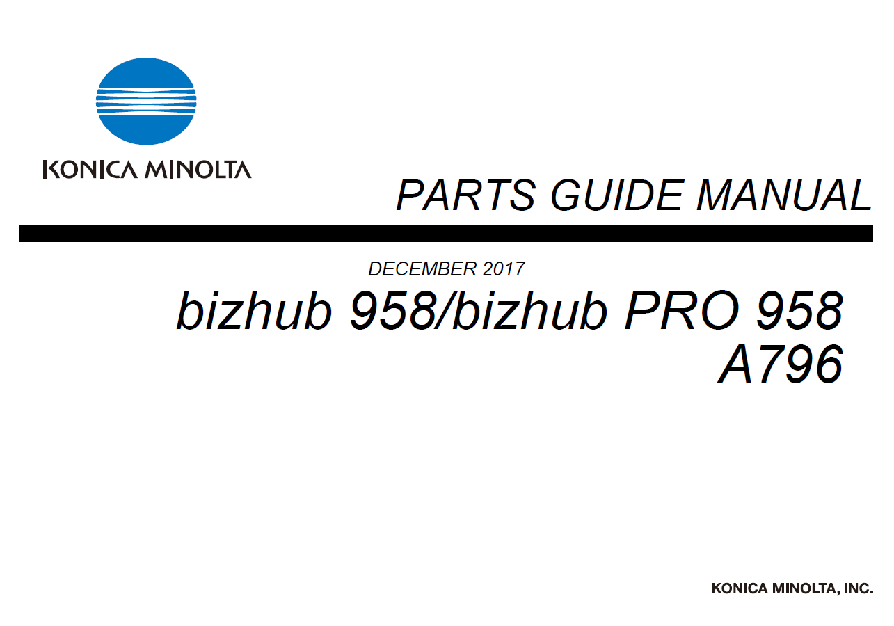 Konica-Minolta bizhub 958 Parts Manual-1
